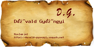 Dévald Gyöngyi névjegykártya