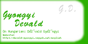 gyongyi devald business card